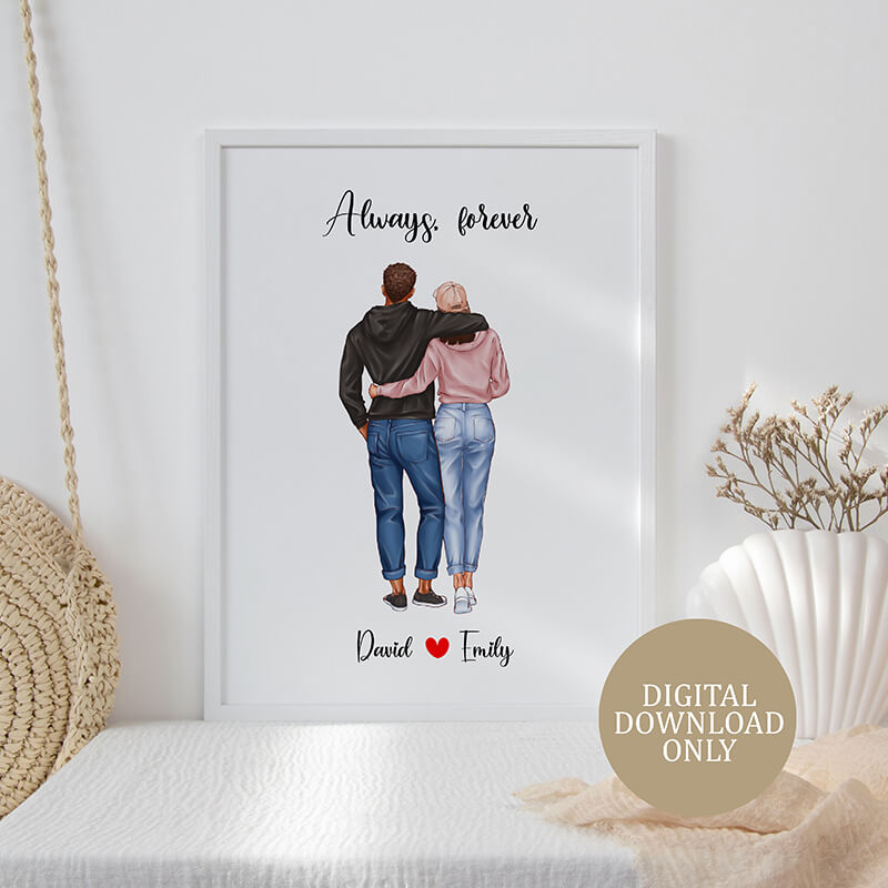 Personalised Prints Couple Gifts Always Forever – Mintedhaus