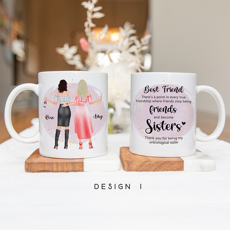 Personalised Best Friends Mugs Up to Friends – Mintedhaus