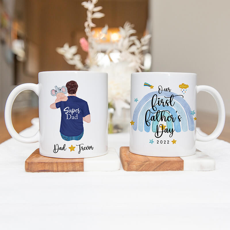 Dad Mugs Personalised Mugs First Fathers Day Gift New Dad