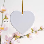 Personalized Mum & Grandma Established Year Ornament – Heart-Shaped Ceramic Keepsake