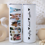 Personalized Photo Collage 20oz Tumbler - Custom Gifts For Grandma with Grandkids' Names - Nanny gift