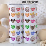 Custom 20oz Photo Tumbler - Personalised Gifts For Mum, Dad, Grandparent - Baby, Dog, Cat Gifts- Love Hearts