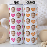 Custom 20oz Photo Tumbler - Personalised Gifts For Mum, Dad, Grandparent - Baby, Dog, Cat Gifts- Love Hearts