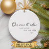 Personalised Baby Announcement Ornament – “One More to Adore” Custom Gift for Expecting Parents