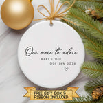 Personalised Baby Announcement Ornament – “One More to Adore” Custom Gift for Expecting Parents