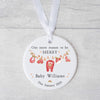 Personalised Baby Announcement Ornament – “One More Reason to Be Merry” Christmas Keepsake