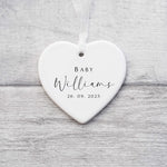 Personalised Baby Ornament – Custom Name & Date Keepsake for New Parents