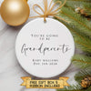 Personalised Pregnancy Announcement Ornament – “You’re Going to Be Grandparents” Keepsake Gift