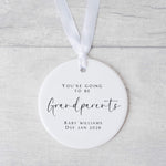 Personalised Pregnancy Announcement Ornament – “You’re Going to Be Grandparents” Keepsake Gift