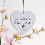 Personalised Pregnancy Announcement Ornament – “Promoted to Grandpa” Keepsake Gift