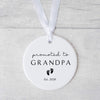 Personalised Pregnancy Announcement Ornament – “Promoted to Grandpa” Keepsake Gift