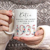 Personalised “Making the World a Better Place Since” Mug – Custom Name & Year - Floral Design