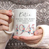 Personalised “Making the World a Better Place Since” Mug – Custom Name & Year - Floral Design