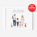 Personalised Family Print – Family Name Wall Art Gift - Big Family