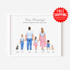 Personalised Family Print – Family Name Wall Art Gift - Big Family - 2