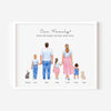 Personalised Family Print – Family Name Wall Art Gift - Big Family