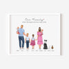 Personalised Family Print – Family Name Wall Art Gift - Big Family