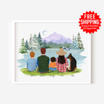 Personalised Family Prints - Mountain Lake