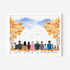 Personalised Family Prints - Big Family - Fall Trees