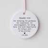 Thank You For Being A Part of My Journey - Appreciation Gift - Thank You Ornament - Teacher Gift