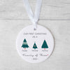 First Christmas As A Family Of Three, Four, Five - Personalized Family Ornament - First Christmas Ornament - Christmas Tree