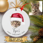 Custom Photo Christmas Ornament - Personalised Baby's First Christmas - Keepsake Christmas Bauble Gift For Dog Cat Owners