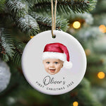 Custom Photo Christmas Ornament - Personalised Baby's First Christmas - Keepsake Christmas Bauble Gift For Dog Cat Owners