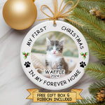 Personalized Pet Photo Christmas Ornament – First Forever Home Keepsake