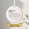 Custom "Difference Maker" Ceramic Ornament – Personalized Gift for Teacher, Mentor, or Carer