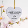 Personalised Wedding Thank You Ornament – "Thank You for Raising the Man/Woman of My Dreams" Gift