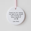 Personalised Wedding Thank You Ornament – "Thank You for Raising the Man/Woman of My Dreams" Gift
