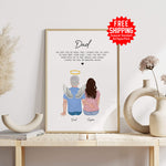 Memorial Gift - Loss of Father Print - In Loving Memory of Dad - Bereavement gifts - Deceased Father - For Daughter