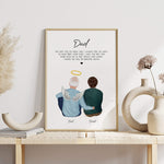 Memorial Gift - Loss of Father Print - In Loving Memory of Dad - Bereavement gifts - Deceased Father - For Daughter