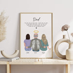 Memorial Gift - Loss of Father Print - In Loving Memory of Dad - Bereavement gifts - Deceased Father - For Son