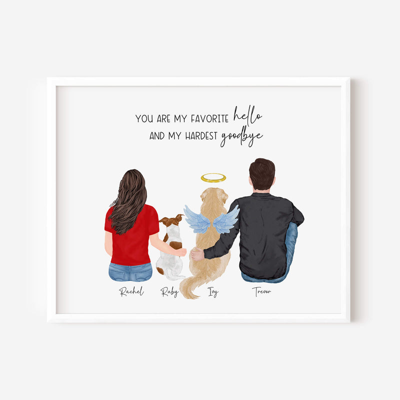 Pet Memorial Gift - Dog Mum Print - Cat Mum Sympathy Gift - Personalized Pet Loss Gift - Remembrance Present