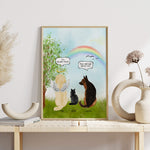 Pet Memorial Gift - Dog Cat Mum Print - Cat Dad Sympathy Gift - Personalized Pet Loss Gift - Fur Family - Rainbow Bridge - Speech Bubble