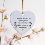 Grandma Ceramic Ornament – A Little Bit of Everything, Gift for Grandma