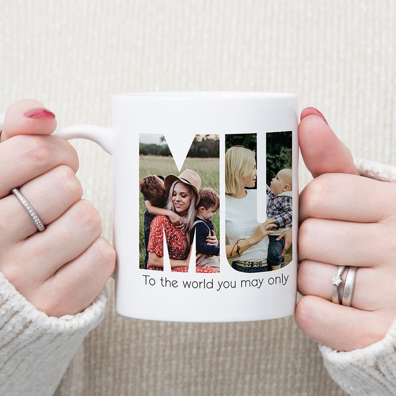 Personalized Photo Collage Mug for Grandma - Perfect Mother's Day or Birthday Gift - Gift For Mum, Grandparents, Auntie
