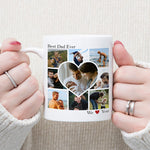 Personalized Photo Collage Mug for Dad - Best Dad Ever - Gift For Dad, Grandparents, Uncle