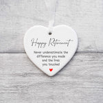 Happy Retirement Ornament – Personalised Ceramic Keepsake Gift