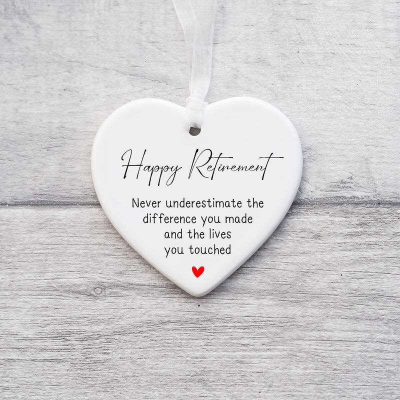 Happy Retirement Ornament – Personalised Ceramic Keepsake Gift