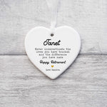Personalised Retirement Ornament – Custom Name Ceramic Keepsake Gift