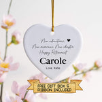 Personalised Retirement Ornament – New Adventures Ceramic Keepsake Gift