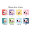 Personalised Striped Photo Mug – Custom Pet, Baby, or Family Face Mug in 8 Colours