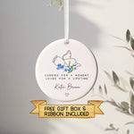 Angel Baby Memorial Ornament with Forget-Me-Not Flowers – Personalised Keepsake