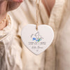 Angel Baby Memorial Ornament with Forget-Me-Not Flowers – Personalised Keepsake