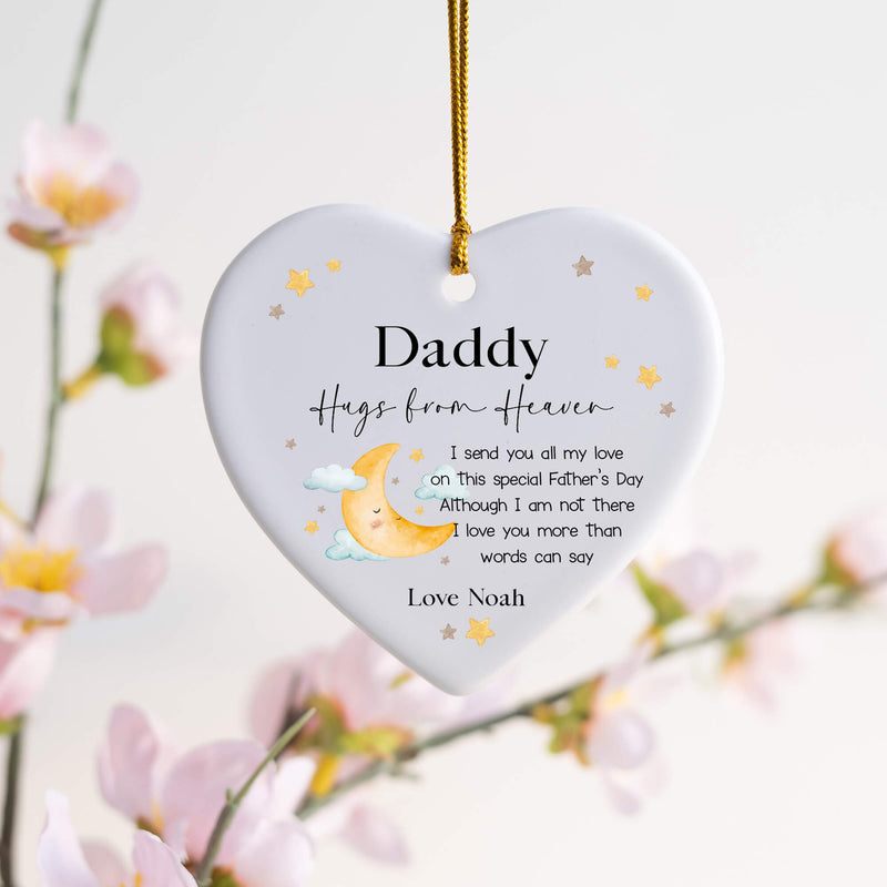 Hugs from Heaven Father’s Day Ornament – Angel Baby Memorial Gift