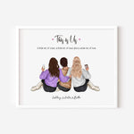 Best Friend or Sister Custom Wall Art - Personalized Gift for Her - Best Friend Wall Art - This is Us