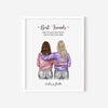 Best Friend or Sister Custom Wall Art - Personalized Gift for Her - Birthday Gift for Best Friend