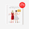 Personalised Birthday Gift - Friendship Prints - 40th - Customizable Age